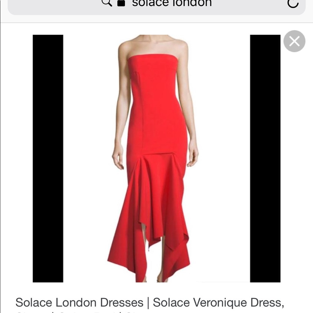 Solace London dress, size 0, red, Great condition
